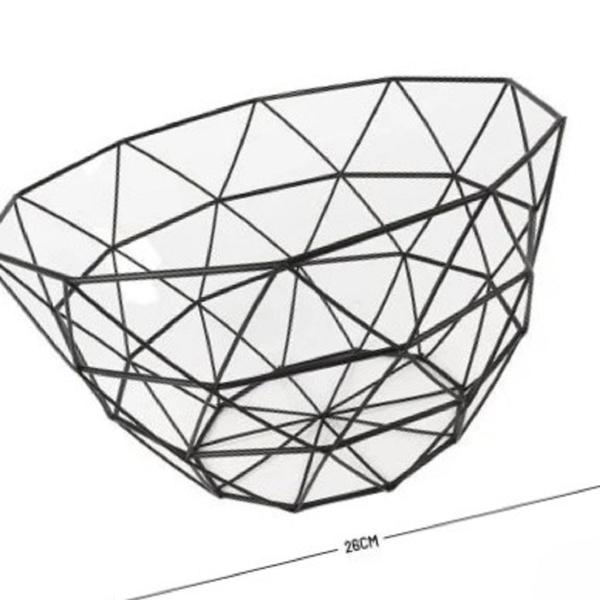 Imagem de Fruteira de Metal Tradicional 26cm Geométrico