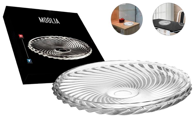 Fruteira De Vidro Cozinha Moglia Centro De Mesa 31,5 Cm - TBT Imagem de Fruteira De Vidro Cozinha Moglia Centro De Mesa 31,5 Cm