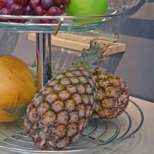 Fruteira Dupla Redonda de Mesa Bancada Aramada Masutti 2 Andares Suporte para Frutas Imagem de Fruteira Dupla Redonda de Mesa Bancada Aramada Masutti 2 Andares Suporte para Frutas