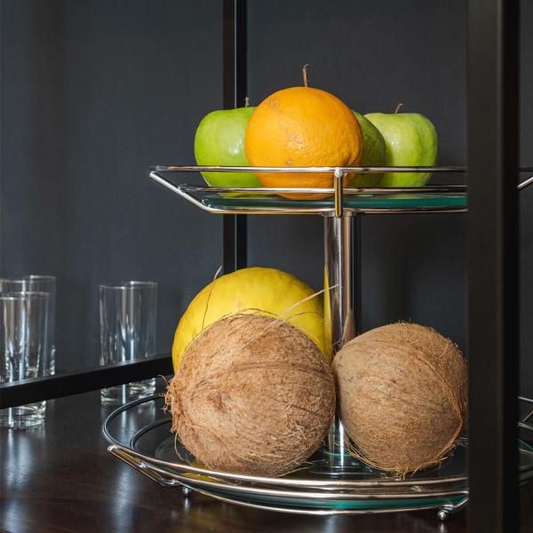 Fruteira Dupla Redonda de Mesa Bancada Aramada Masutti 2 Andares Suporte para Frutas Imagem de Fruteira Dupla Redonda de Mesa Bancada Aramada Masutti 2 Andares Suporte para Frutas