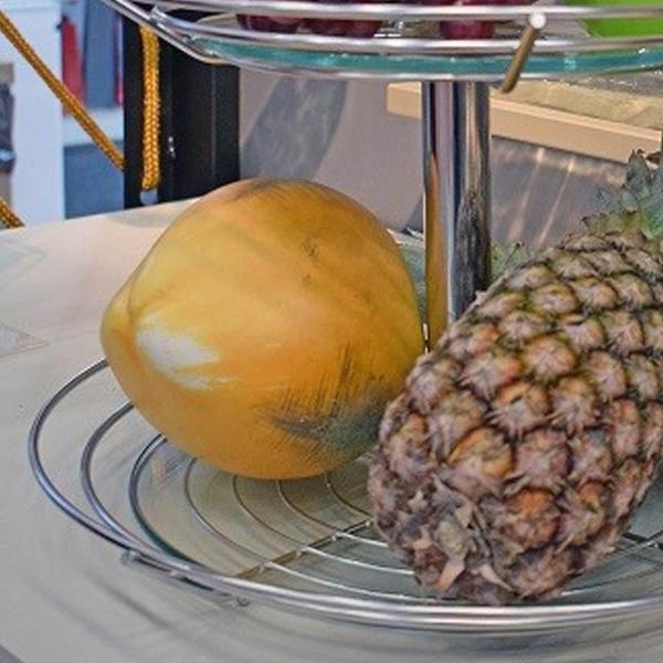 Fruteira Dupla Redonda de Mesa Bancada Aramada Masutti 2 Andares Suporte para Frutas Imagem de Fruteira Dupla Redonda de Mesa Bancada Aramada Masutti 2 Andares Suporte para Frutas