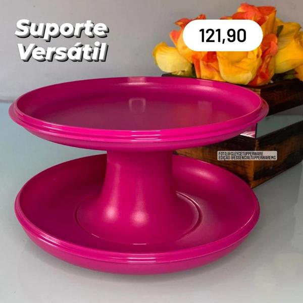 Imagem de Fruteira e petisqueira da tupperware rosa