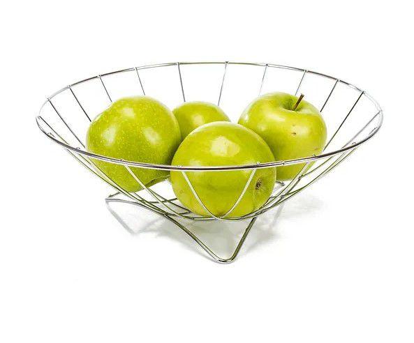 Imagem de Fruteira em Aço Cromado: Organize suas Frutas com Estilo fruteira de mesa cozinha organizada