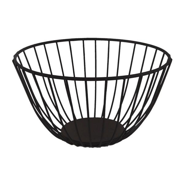 Fruteira Mesa 25x13cm Aramada Preto Casa&Ideia Imagem de Fruteira Mesa 25x13cm Aramada Preto Casa&Ideia