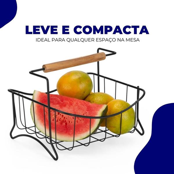 Fruteira Mesa Centro Organizador Frutas Suporte Cozinha Bancada Aramada Preto Eco Preto Arthi Imagem de Fruteira Mesa Centro Organizador Frutas Suporte Cozinha Bancada Aramada Preto Eco Preto Arthi