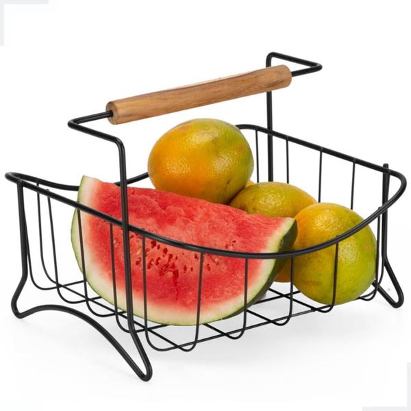 Fruteira Mesa Centro Organizador Frutas Suporte Cozinha Bancada Aramada Preto Eco Preto Arthi Imagem de Fruteira Mesa Centro Organizador Frutas Suporte Cozinha Bancada Aramada Preto Eco Preto Arthi