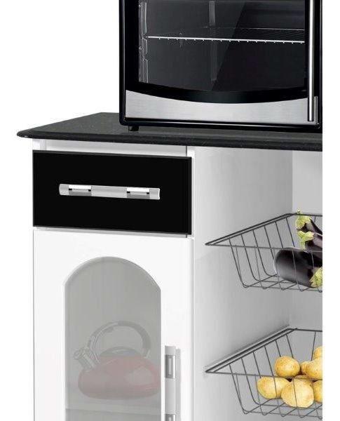 Fruteira Nob. Com Vidro Branca / Pret / Marm Com Rodizios! - PASSE BEM Imagem de Fruteira Nob. Com Vidro Branca / Pret / Marm Com Rodizios!