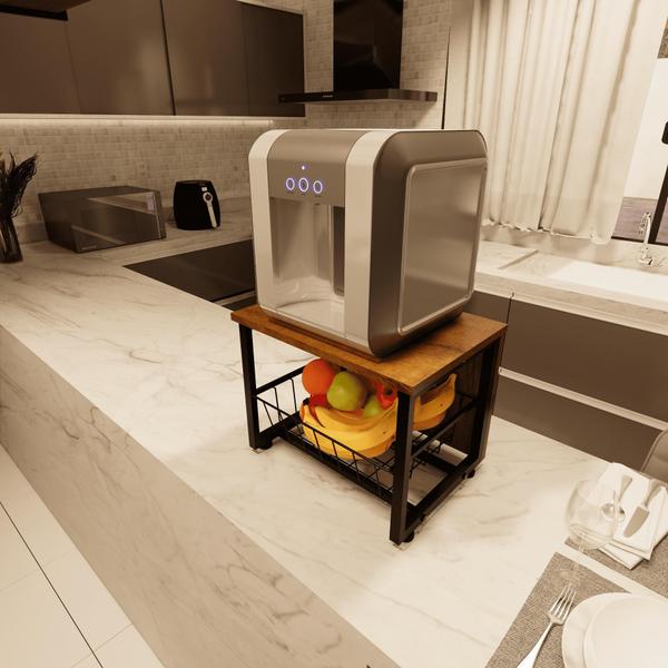 Fruteira Para Bancada Mesa Preto Fosco - BELO LAR Imagem de Fruteira Para Bancada Mesa Preto Fosco