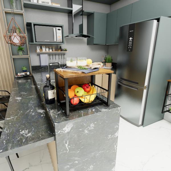 Fruteira Para Bancada Mesa Preto Fosco - BELO LAR Imagem de Fruteira Para Bancada Mesa Preto Fosco