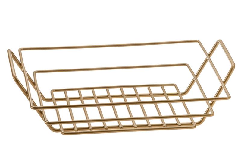 Fruteira Quadrada Ingryd 34x9 Dourada Schmitt - Schmitt Aramados Imagem de Fruteira Quadrada Ingryd 34x9 Dourada Schmitt