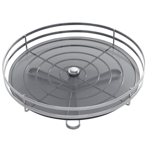 Fruteira Redonda Simples de Mesa Cromada Vidro Giosul Cesto para Frutas Legumes Aramado Piatina Imagem de Fruteira Redonda Simples de Mesa Cromada Vidro Giosul Cesto para Frutas Legumes Aramado Piatina