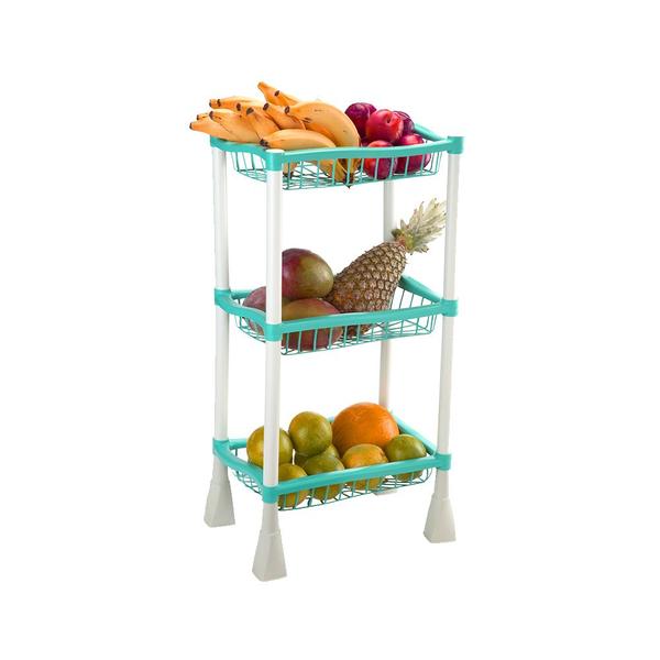 Fruteira Retangular 3 Andares Color - Injeplastec - Fruteira De Chão Retangular Cozinha Organizador Com 3 Andar - PANAMI Imagem de Fruteira Retangular 3 Andares Color - Injeplastec - Fruteira De Chão Retangular Cozinha Organizador Com 3 Andar - PANAMI