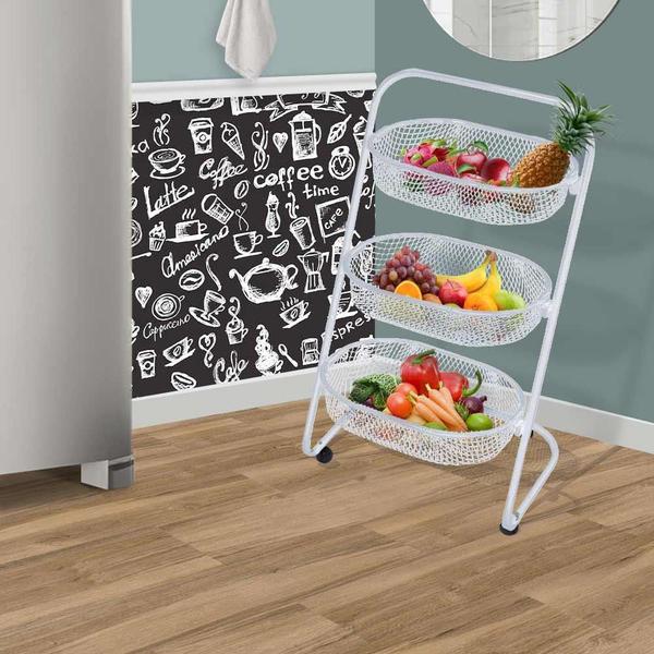 Fruteira Superutil Desmontavel Branca Metaltec Branco Imagem de Fruteira Superutil Desmontavel Branca Metaltec Branco