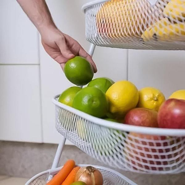 Imagem de Fruteira Superutil Desmontavel Branca Metaltec Branco