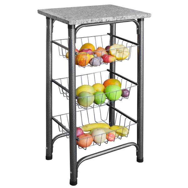 Fruteira Suporte De Chão Berlim Tampo Granito Cozinha Craq - Utility Imagem de Fruteira Suporte De Chão Berlim Tampo Granito Cozinha Craq