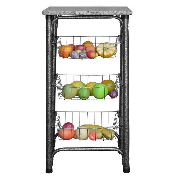 Fruteira Suporte De Chão Berlim Tampo Granito Cozinha Craq - Utility Imagem de Fruteira Suporte De Chão Berlim Tampo Granito Cozinha Craq