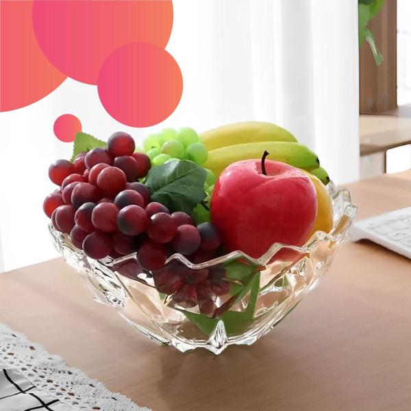 Imagem de Fruteira Vulcano de Vidro Design Sofisticado com Formato Diamante para Mesa Elegante