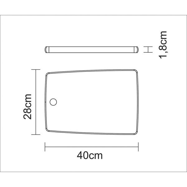 Imagem de FSC Tábua Retangular Tramontina Kitchen em Madeira Teca 40x27 cm