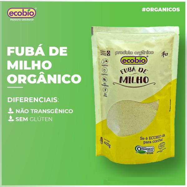 Imagem de Fubá De Milho Farinha De Milho Orgânico Vegano Ecobio 400g