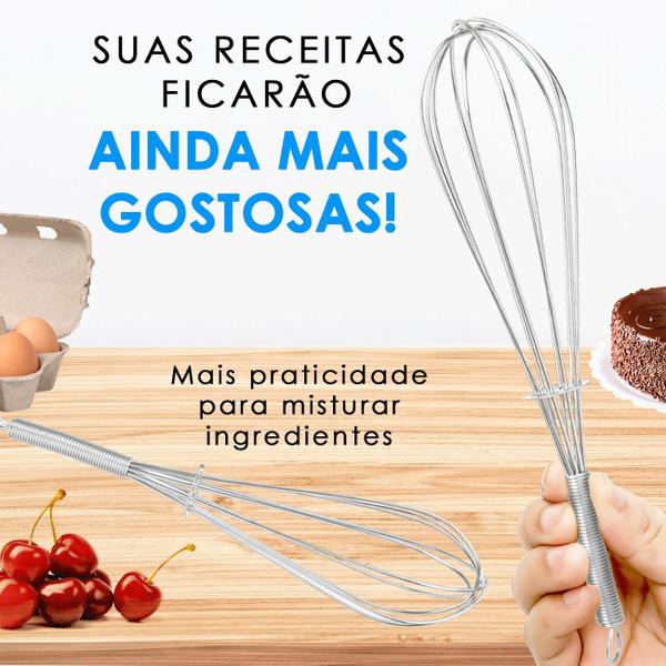 Imagem de Fue Batedor De Ovos, Clara E Massas Inox 30cm Profissional