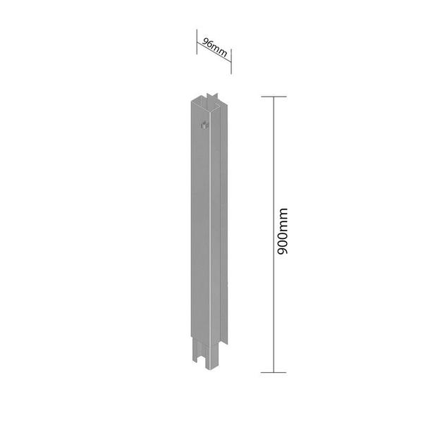 Imagem de Fueiro De Canto Superior Direito Horizon 96 X 900 Mm Carreta