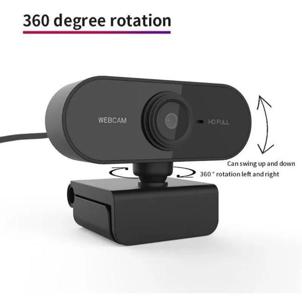 Imagem de Full Hd 1080P Webcam Microfone Visão 360º Computador Câmera