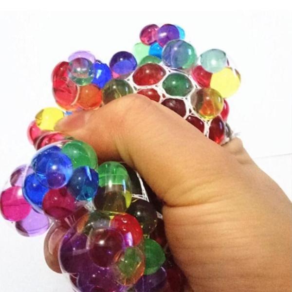 Imagem de Fun Squishy Stress Ball Mesh Orbeez Splash Apertar Espremer Bola Bolinha Anti Stress Rainbow