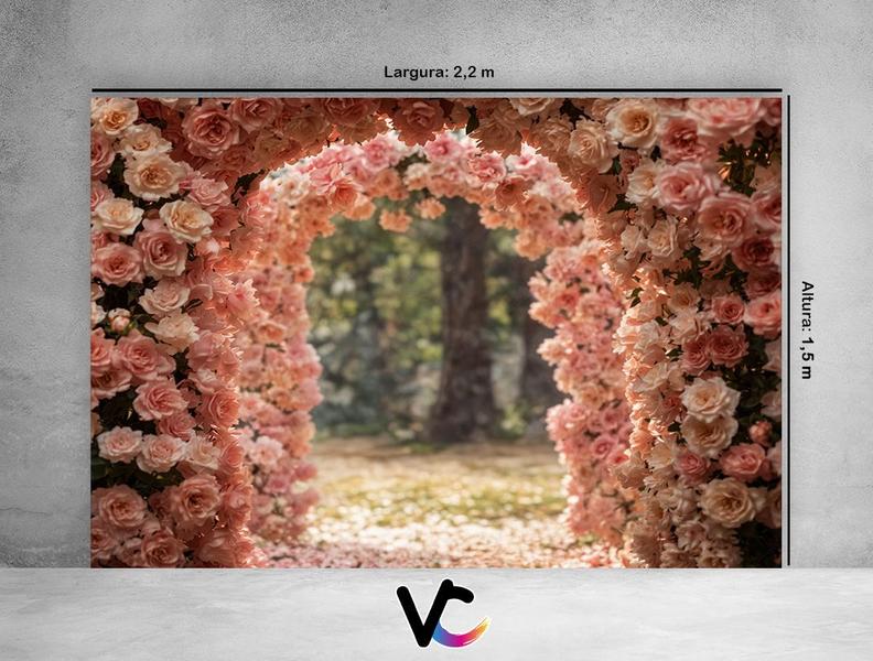 Imagem de Fundo Fotográfico 2,20 x 1,50 - Tunel de Rosas 187