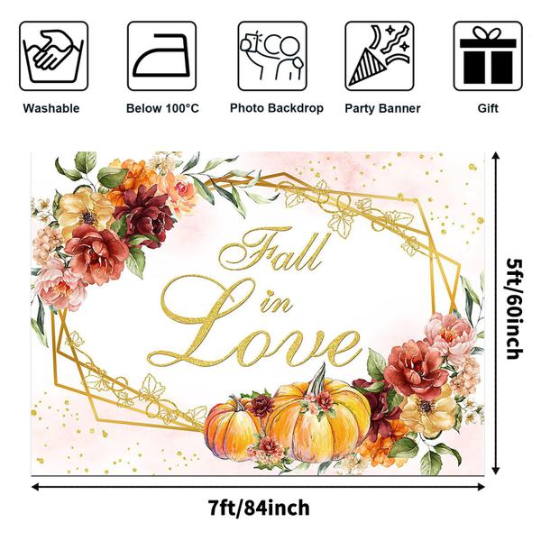 Imagem de Fundo Fotográfico Avezano Fall in Love Autumn - 7x5 Pés