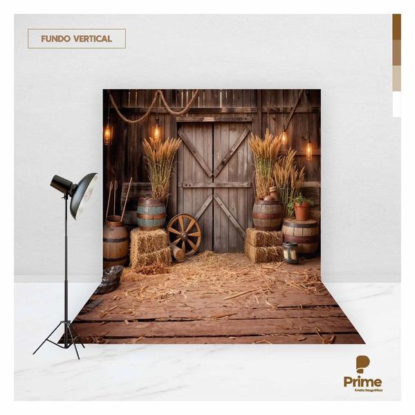 Fundo Fotográfico Cenário Celeiro Tecido 2,20M X 1,50M F1052 - Prime Decor Festas Imagem de Fundo Fotográfico Cenário Celeiro Tecido 2,20M X 1,50M F1052