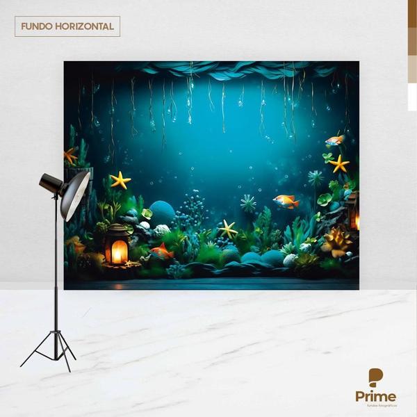 Fundo Fotográfico Cenário Fundo Do Mar Sereia 2,20M X1,50M - Prime Decor Festas Imagem de Fundo Fotográfico Cenário Fundo Do Mar Sereia 2,20M X1,50M