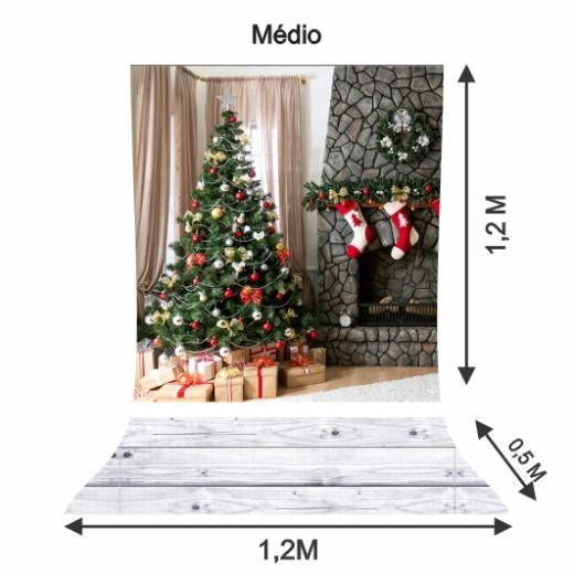 Imagem de Fundo Fotográfico de Natal em Tecido de 1,20x1,70m Vertical