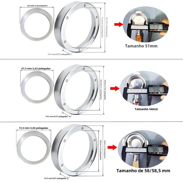 Imagem de Funil De Dosagem De Café Expresso De Alumínio De 51/54/58 Mm Com 6 Ímãs Se Encaixa Em Portaffiter De