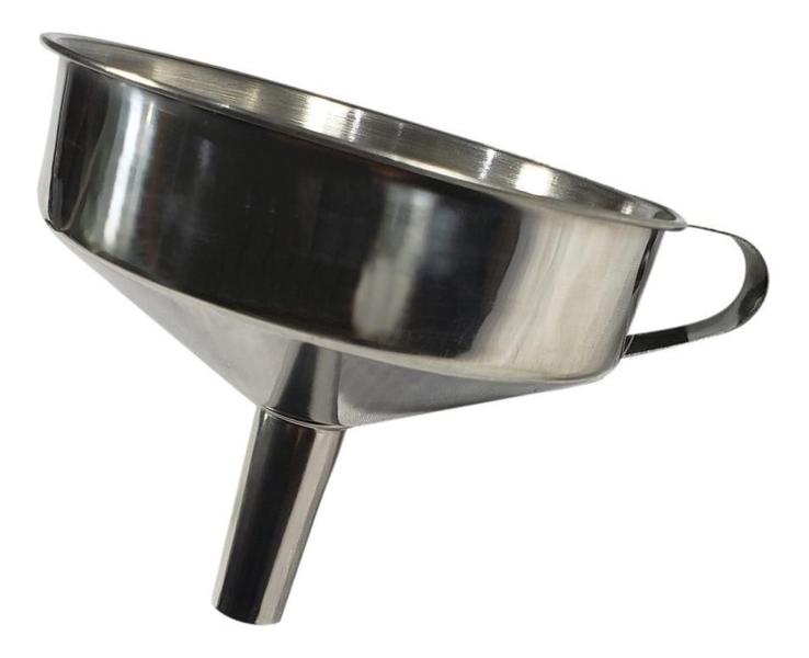 Imagem de Funil em Aço Inox 12 cm - Resistente e Durável