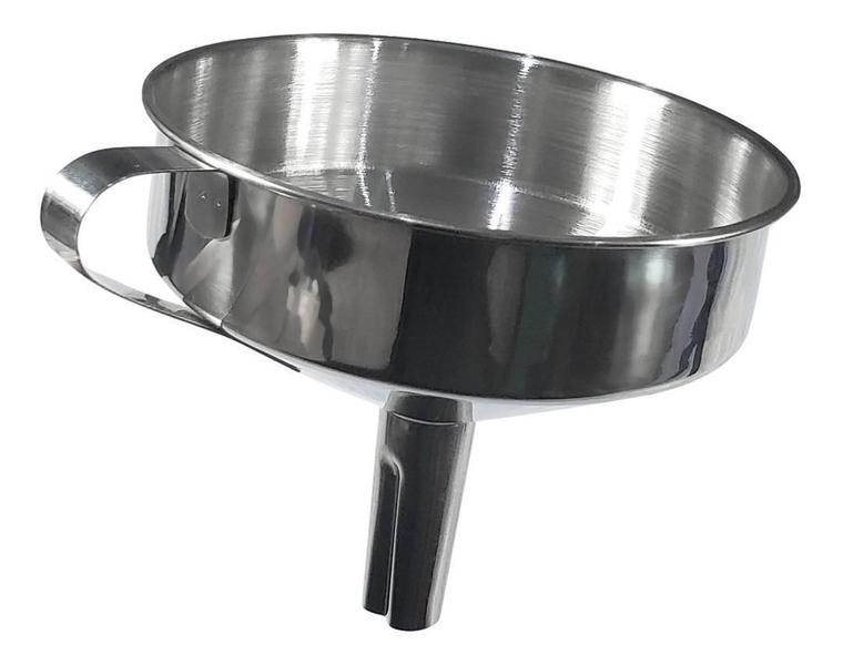 Imagem de Funil em Aço Inox 12 cm - Resistente e Durável