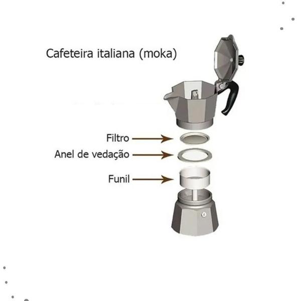 Imagem de Funil Para Cafeteira Italiana Moka Em Alumínio - 12 Xícaras