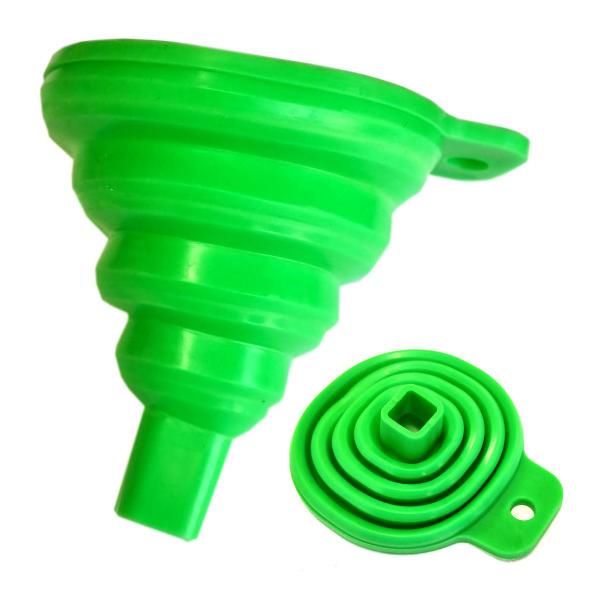 Imagem de Funil Retrátil Dobrável Flexível 8x9cm Silicone Cozinha