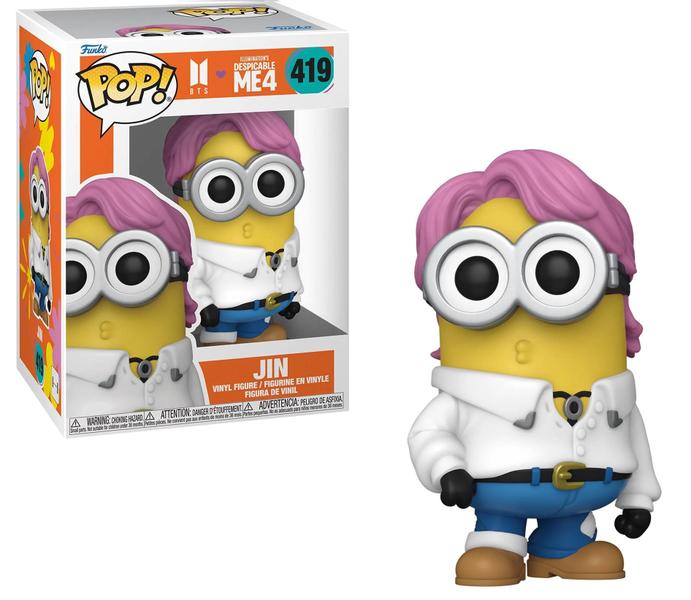 Imagem de Funko pop 419 - jin (despicable me 4 minion x bts)