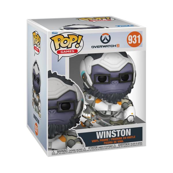 Imagem de Funko Pop! Boneco de vinil Super Overwatch 2 Winston de 16 cm