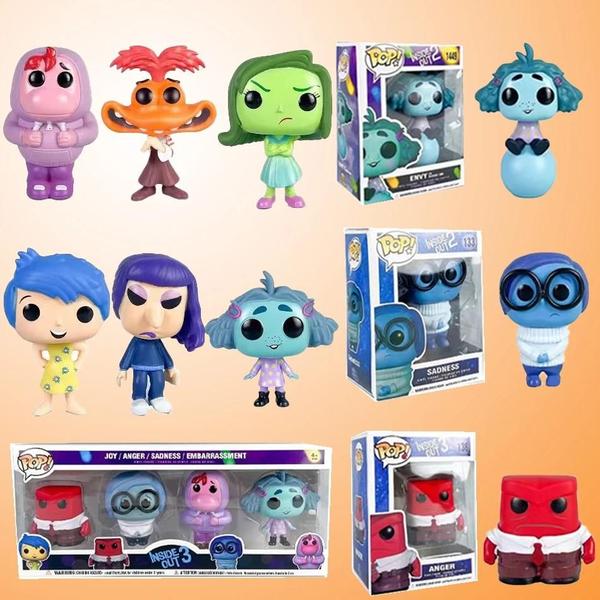 Imagem de Funko Pop Disney Divertida - Personagens do Filme Divertida Mente (Tristeza, Alegria e Raiva)