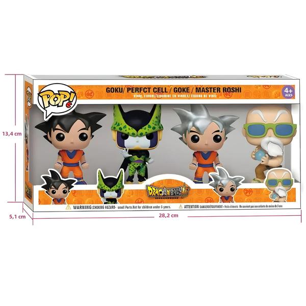 Imagem de Funko Pop Dragon Ball Z: Messi, Goku, Vegeta & Cell - Conjunto com 4 Figuras de Ação