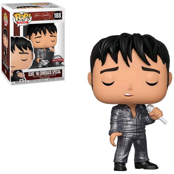 Imagem de Funko Pop Elvis Presley 188 Elvis 68 Comeback Special Diamond