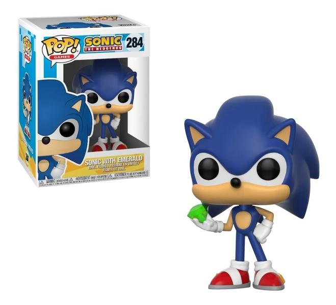 Imagem de Funko Pop! Games: Sonic The Hedgehog - Sonic With Emerald 284