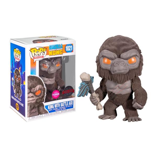 Imagem de Funko Pop! Godzilla vs Kong Pop! Vinil - Flocked Kong com Battle Axe Exclusive