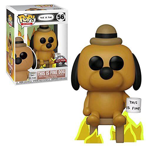 Imagem de Funko Pop! Icons: This is Fine Dog 56 - Entertainment Earth Exclusive