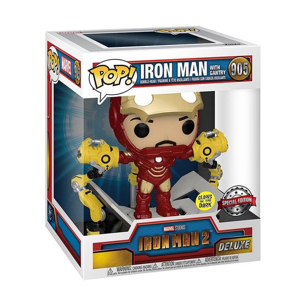 Imagem de Funko Pop! Iron Man 2: Iron Man MKIV com Gantry Glow-in-The-Dark (15,2 cm)