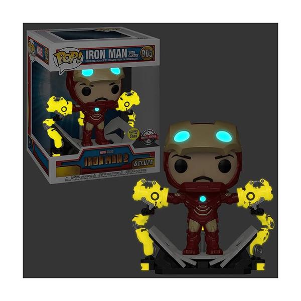 Imagem de Funko Pop! Iron Man 2: Iron Man MKIV com Gantry Glow-in-The-Dark (15,2 cm)