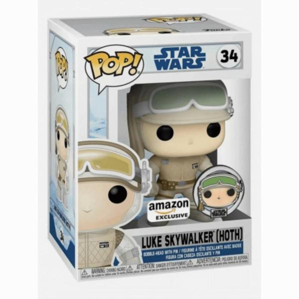 Imagem de Funko Pop Luke Skywalker (Hoth) with Pin 34 Star Wars Am Exclusive