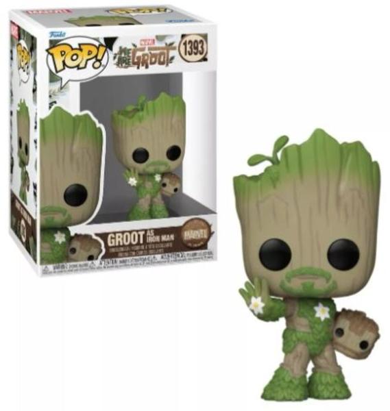 Imagem de Funko Pop Marvel 1393 - Groot Como Homem De Ferro