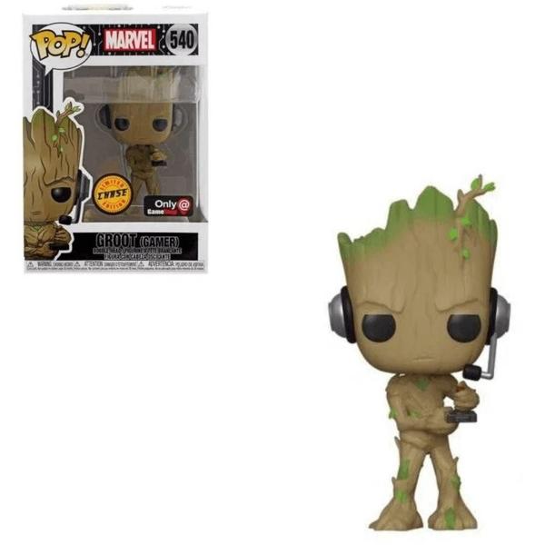 Imagem de Funko Pop Marvel 540 Groot Gamer GameStop Chase